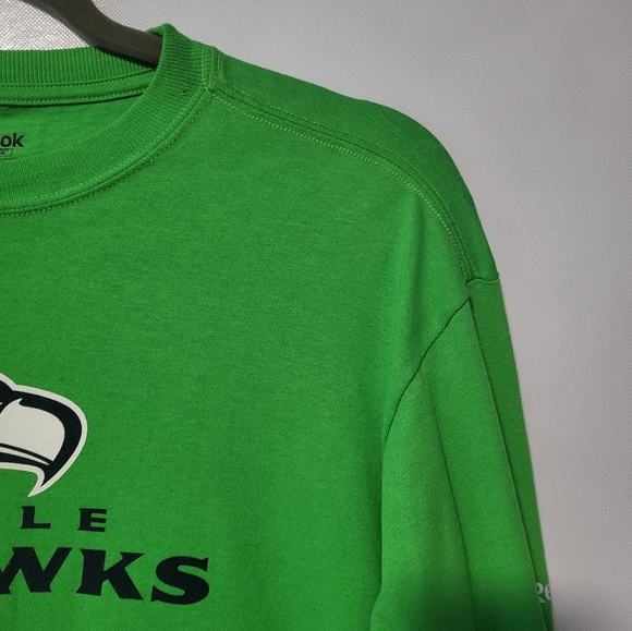 Seattle Seahawks Neon Green Long Sleeve Men's T-Shirt Size Medium. - Picture 8 of 9